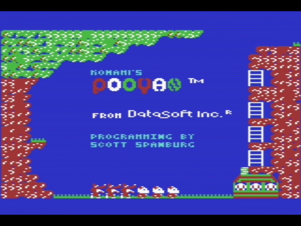 Title Screen of Pooyan for Commodore 64